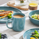 vancasso SESAM Serie Steingut Geschirrset für 12 Personen, 48 teiliges Kombiservice – Tafelservice mit Speisetellern, Desserttellern, Müslischalen och Kaffeetassen, Scandinavian Design