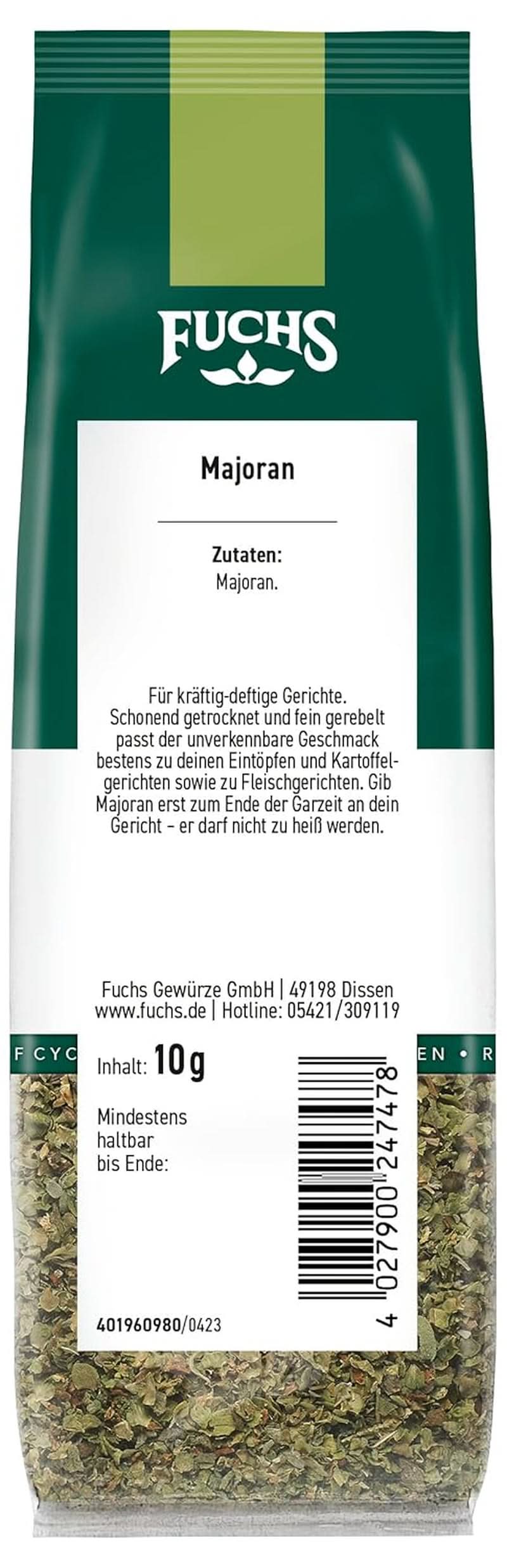 Fuchs - Mejram, 10 gram Condiments Naty Shop