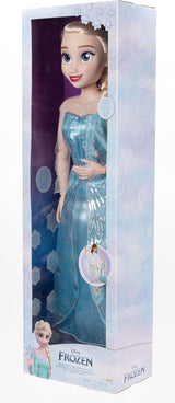 Disney Frozen Playdate Elsa Giant Doll 80 cm av Jakks Pacific Helledad docka med 11 artikulationspunkter Inkluderar hårborste och tillbehör