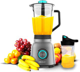 Cecotec Standmixer Power Black Titanium 2200MAX Smooth, 2200 W Maximale Leistung, 6 Klingen Aus Edelstahl, Ice-Crush-Funktion, Turbo- Och Smoothie-Funktion, Autoclean-Funktion Kök Naty Shop Inox 1800 W | 1,5 L + Drawbare Flasche