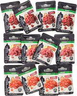 Dehner Premium våtmat för katter, multipack, vuxna katter, 4 stycken vardera: lamm / kalkon / lax, 12 påsar x 100 g (1,2 kg)