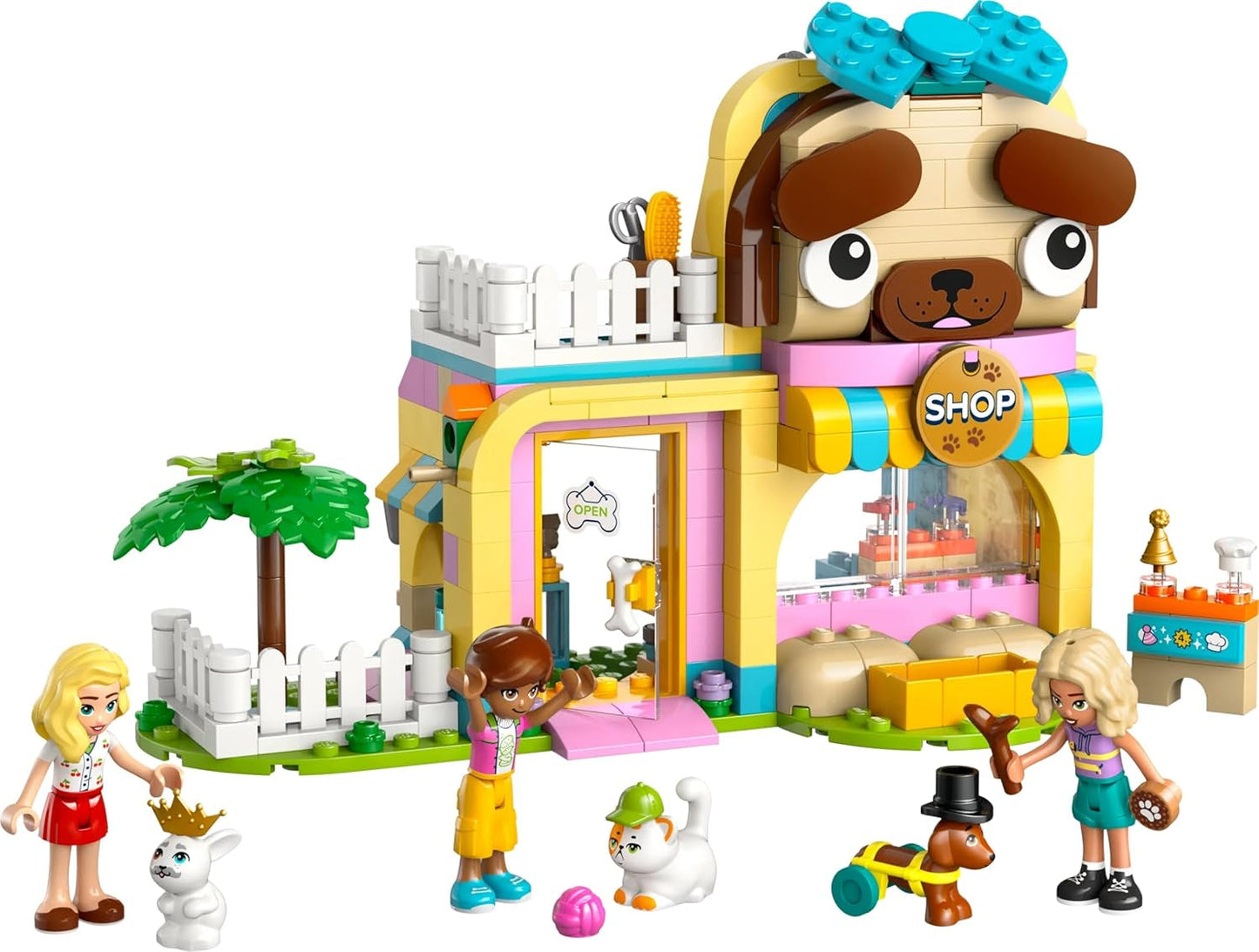 LEGO Friends Djurtillbehörsbutik Låtsaslekset Pedagogisk leksak för 6 år gamla flickor 3 minifigurer och 3 djurfigurer Katt Hund Kanin Presentidé för barn 42650 Byggset Besuche den LEGO-Store