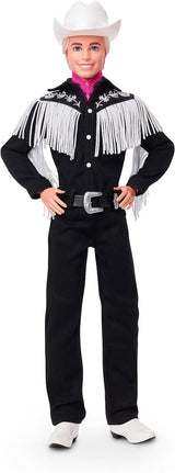 BARBIE the MOVIE Ken - Långfilm Samlardocka i västerländsk outfit, vintageskjorta, cowboyhatt, vita stövlar, från 3 år och uppåt, HRF30 Naty Shop Dolls Standardtitel