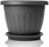Liten kruka med tallrik - 17 cm kruka med tallrik | Praktisk och lätt design | Perfekt för växter, sticklingar eller tidiga skott 17 cm