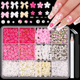 GZMAYUEN 920st Guld Silver Flatback Perlen Für Nägel, Halbrunde Weiße Beige Nail Perlen, Kleine Halbrunde Flatback Perlen Für DIY Nail Art Decor