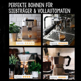 | Kaffeebohnen extra stark | Espresso 100% Robusta | viel Kaffein wenig Säure | 1000g ganze Kaffee Bohnen | geigeint für Helautomatisk | mit Zufriedenheitsgarantie