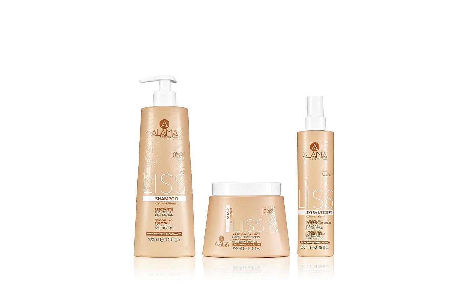 Alama Professionell Alama Liss - Spray Lisciante Extra Liss Effetto Memoria Per Capelli Lisci, 250ml Hårborttagningsprodukter Naty Shop