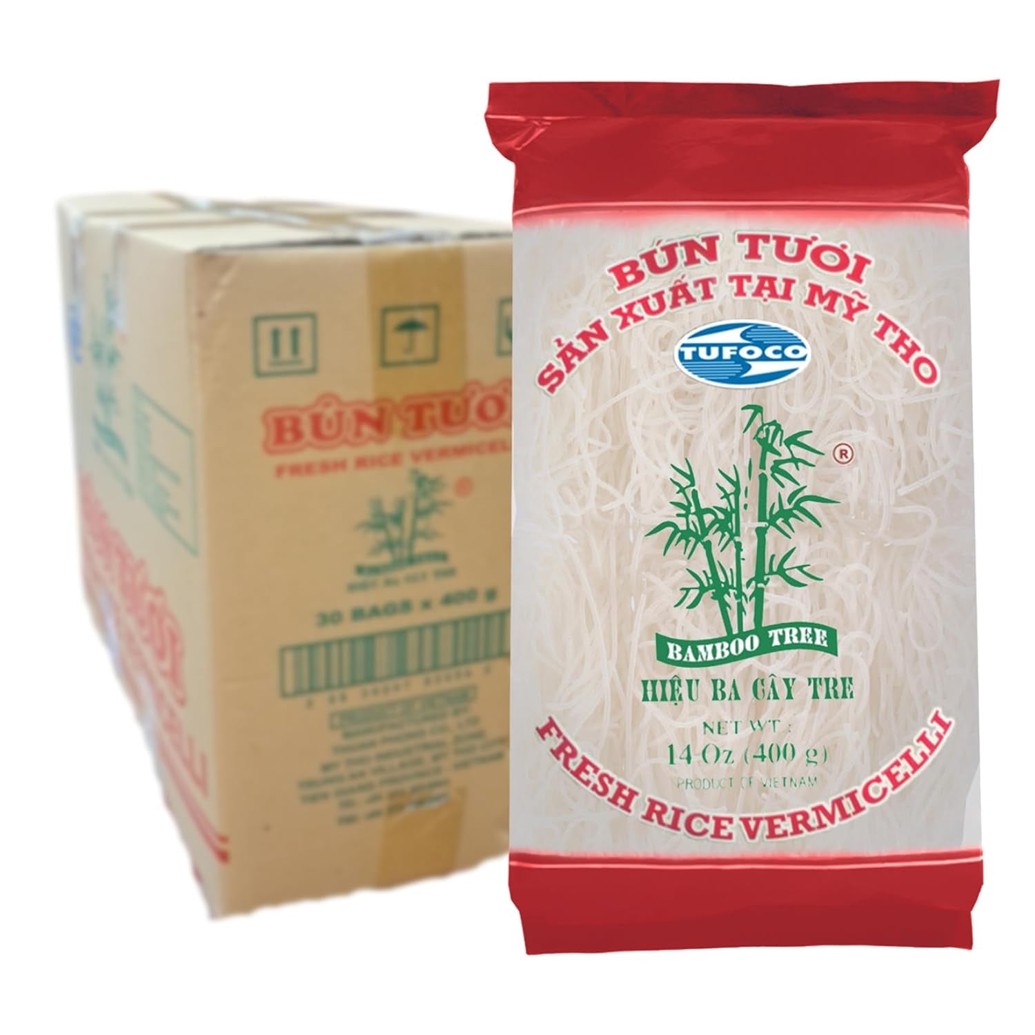BAMBUTRÄD - Färsk ris vermicelli - 1 x 400g