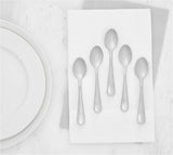 Kaffesked i rostfritt stål, design med rund kant, 12-pack, Silver Naty Shop Kitchen