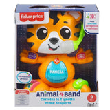 Fisher-Price pedagogisk leksak för baby och småbarn, Beat Bande Learning & Dancing Tiger Justin med ljud och ljus för bebisar från 9 månader, italiensk version, HYL04 Baby Toys Naty Shop