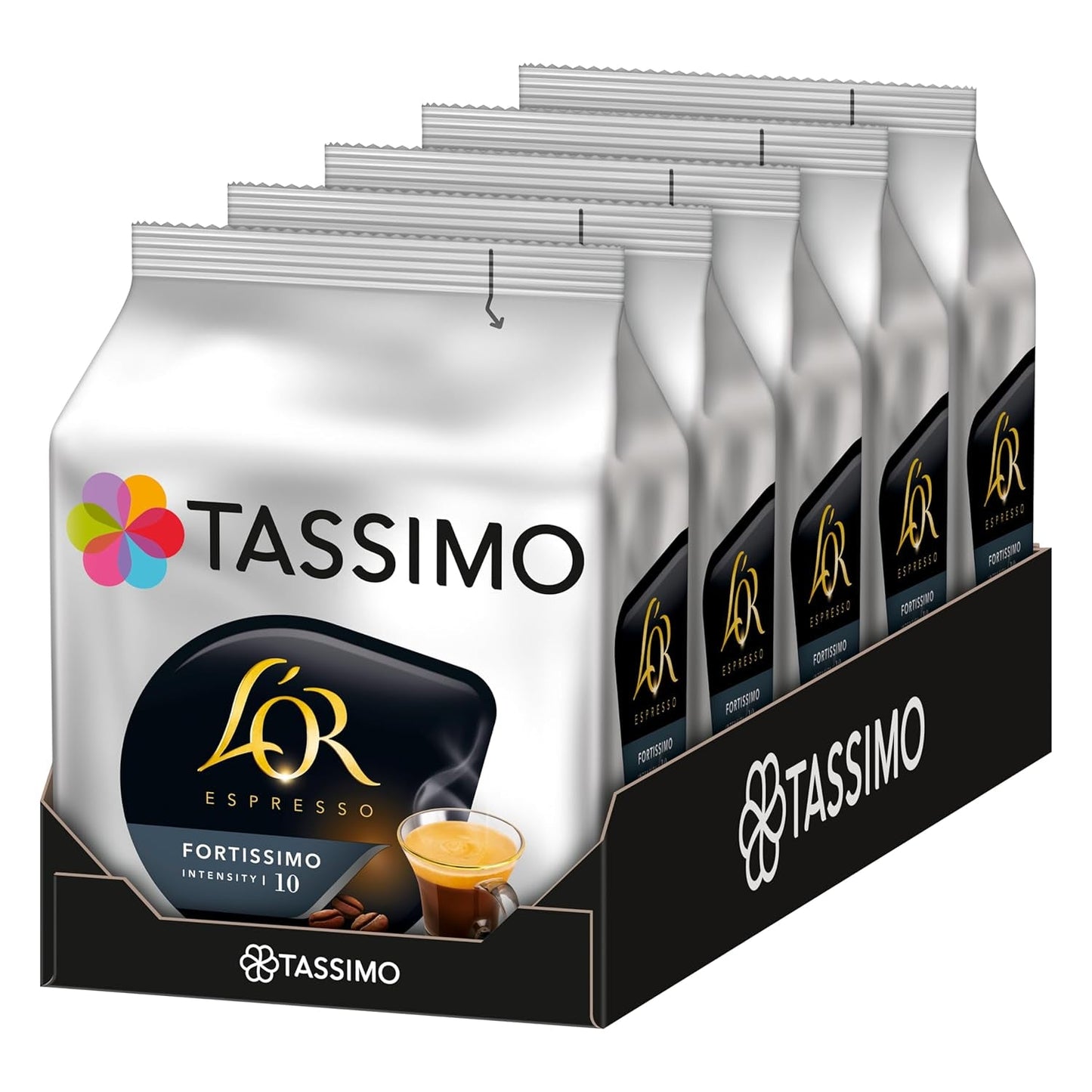 Tassimo Kapseln L'OR Espresso Fortissimo, 5 x 16 dynor, 80 Kaffeekapseln
