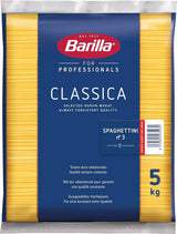 Barilla Pasta Klassische Spaghetti n.5 av högkvalitativ Hartweizen immer al dente, (1 x 500 g), smaklös