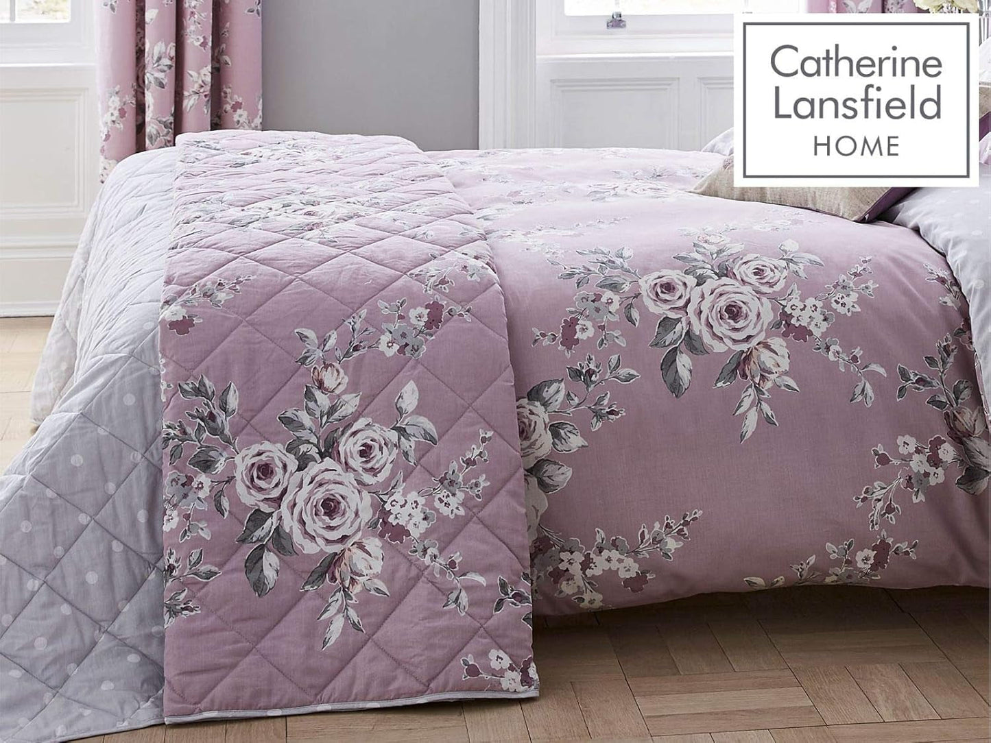Catherine Lansfield Canterbury överkast, lättskött, Blush, överkast - 220X230Cm Sängar och filtar Catherine Lansfield Heather