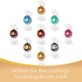 Lindt LINDOR presentask med diverse choklad, ca. 15 LINDOR tryffel, 4 varianter (mjölkchoklad, vit choklad, mörk choklad 60% och hasselnöt), 187 g