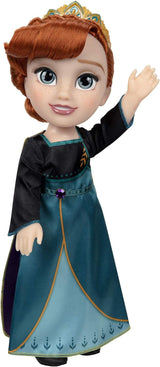 Disney Frozen 2 Anna Doll - en 35 cm hög poserbar docka i en ikonisk modeklänning med Arendelle-vapen och ett diadem för extra nöje, för tjejer från 3 år och uppåt