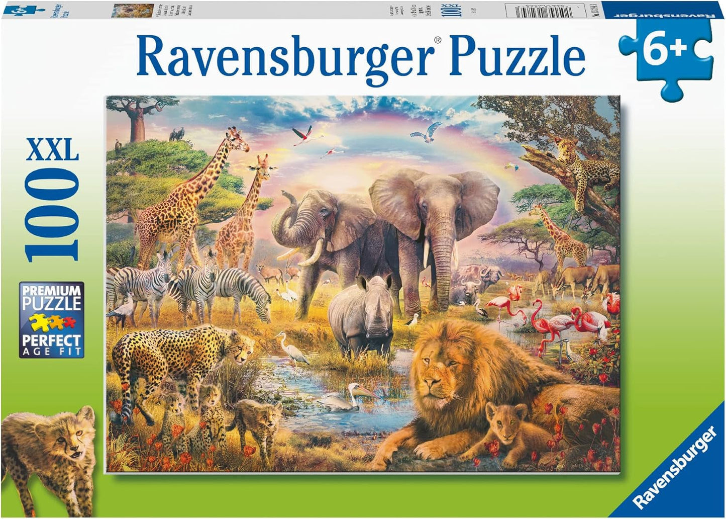Ravensburger barnpussel - African Savannah - 100-bitars pussel för barn från 6 år och uppåt Pussel Naty Shop Standardtitel