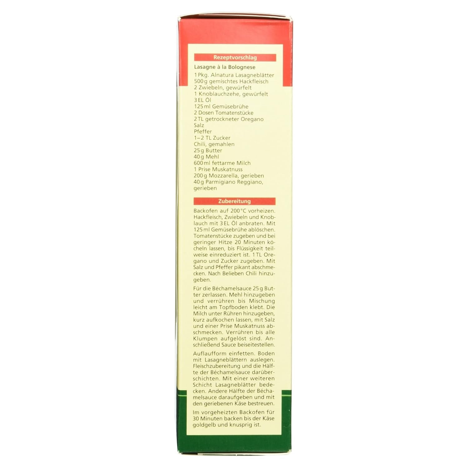 Ekologisk lasagne, 250g
