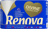 Renova Renova Divine Perfection Toalettpapper, 42 rullar, Premium Toalettpapper, 4 Ply, Ultra Mjukt, Extra Styrka, Tjockt, Mjukt och Absorberande, Fsc-certifierat papper, 4400G