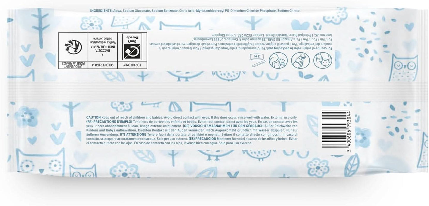 Mama Bear Ultra Sensitive Baby Wipes Doftfri 1008 Antal (18 förpackningar om 60) Naty Shop