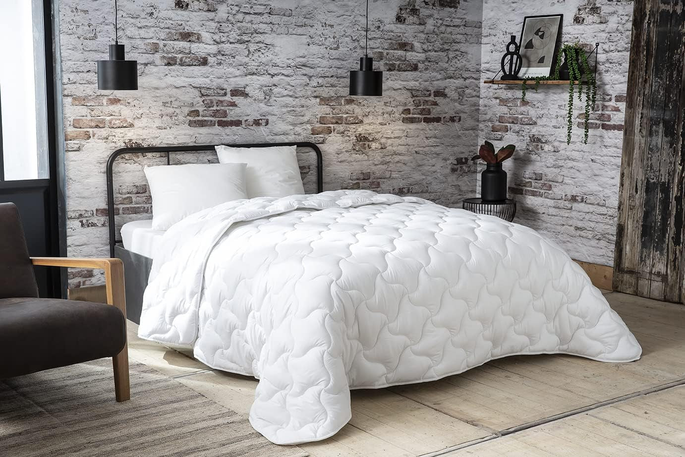 Abeil 15000000325 Kudde, vit, vit, 240 X 260 cm Täcken och täcken Naty Shop