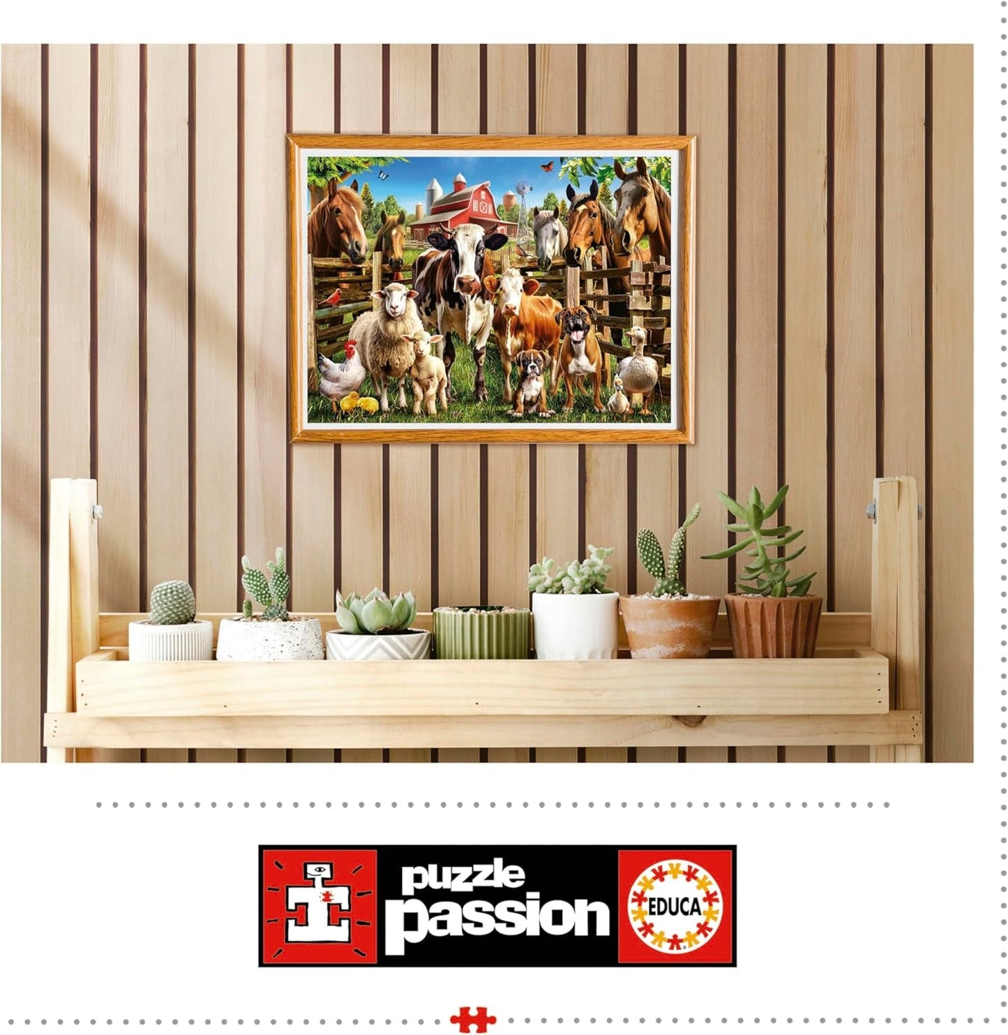 Educa - Pussel med 500 bitar för vuxna | Stygga husdjur. Mått: 48 X 34 cm. Inkluderar Fixpuzzle pussellim. I 11 år (19905) Puzzle Naty Shop