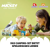 LEGO 10997 DUPLO Disney Musse och vänner Camping Äventyrsset med husbil, kanot och prästkrage Anka Figur, Byggleksak Present för småbarn 2+ år, flickor och pojkar Byggset Besuche den LEGO-Store