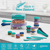 Bento Box TO GO matlådesystem med fack | 1,25 L matlåda med yoghurt/fruktbehållare | för barn och vuxna l | BPA-fri Minty Teal [21685-8T], mintgrön Naty Shop matförvaringslådor