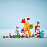 LEGO DUPLO Peppa Wutz Fairground - Barnleksaker och motoriska leksaker för åldrarna 2+ - Förskolespel med stort hjul, rutschkana och 3 figurer inklusive Mollie Kitty och Klausi Kläff - Present till barn 10453 Byggset Besuche den LEGO-Store