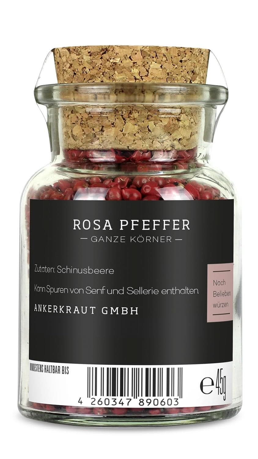 Ankerkraut, rosa peppar (Schinus Berry), rosa bär, perfekt för Gin och Tonic, 45 gram Condimente Naty Shop