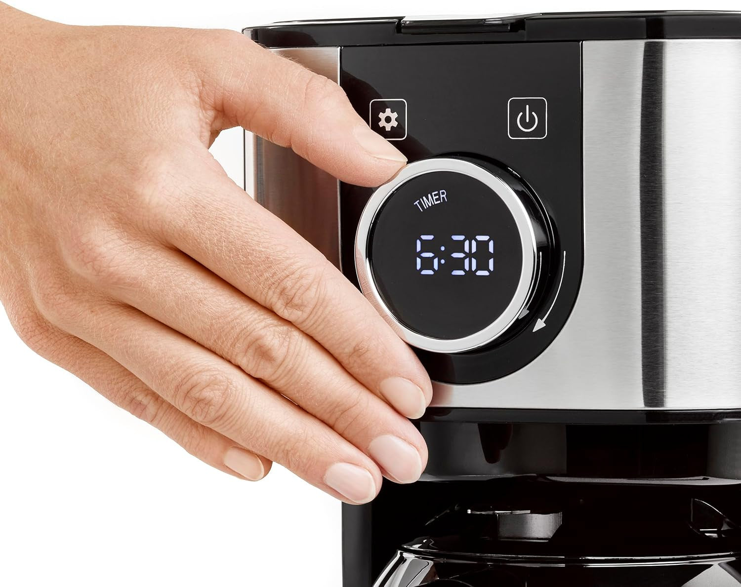 CASO Selection C 10 Thermo Design kaffebryggare – Rostfritt stålhölje, 1,2 l isotermisk karaff (10 koppar), touchkontroller och timer, Aroma PLUS-funktion, permanent filter, anti-droppfilter