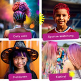 Levande 12 färger hårfärgningspennor (vagnar) set - lätt att använda - tvättbar - tillfällig hårfärgning - även för mörka hårfärger - som present Halloween Carnival Birthday Christmas Hårfärgning Naty Shop