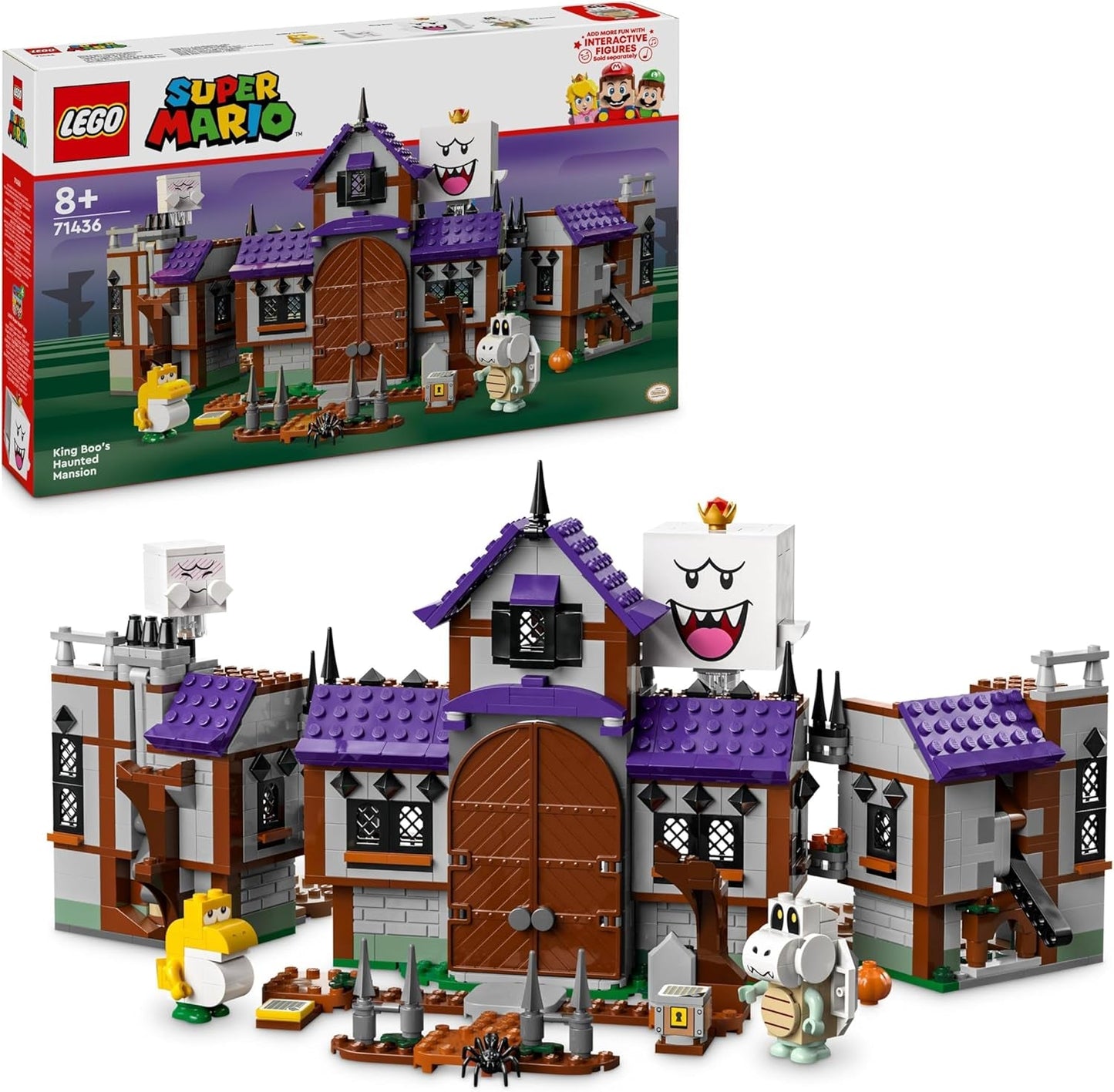 LEGO Super Mario King Buu Huu's Haunted House Kids Haunted House Nintendo Collectible Set med Baby Yoshi-present för pojkar, flickor och spelare i åldern 8+ 71436 Byggset Besuche den LEGO-Store Standardtitel