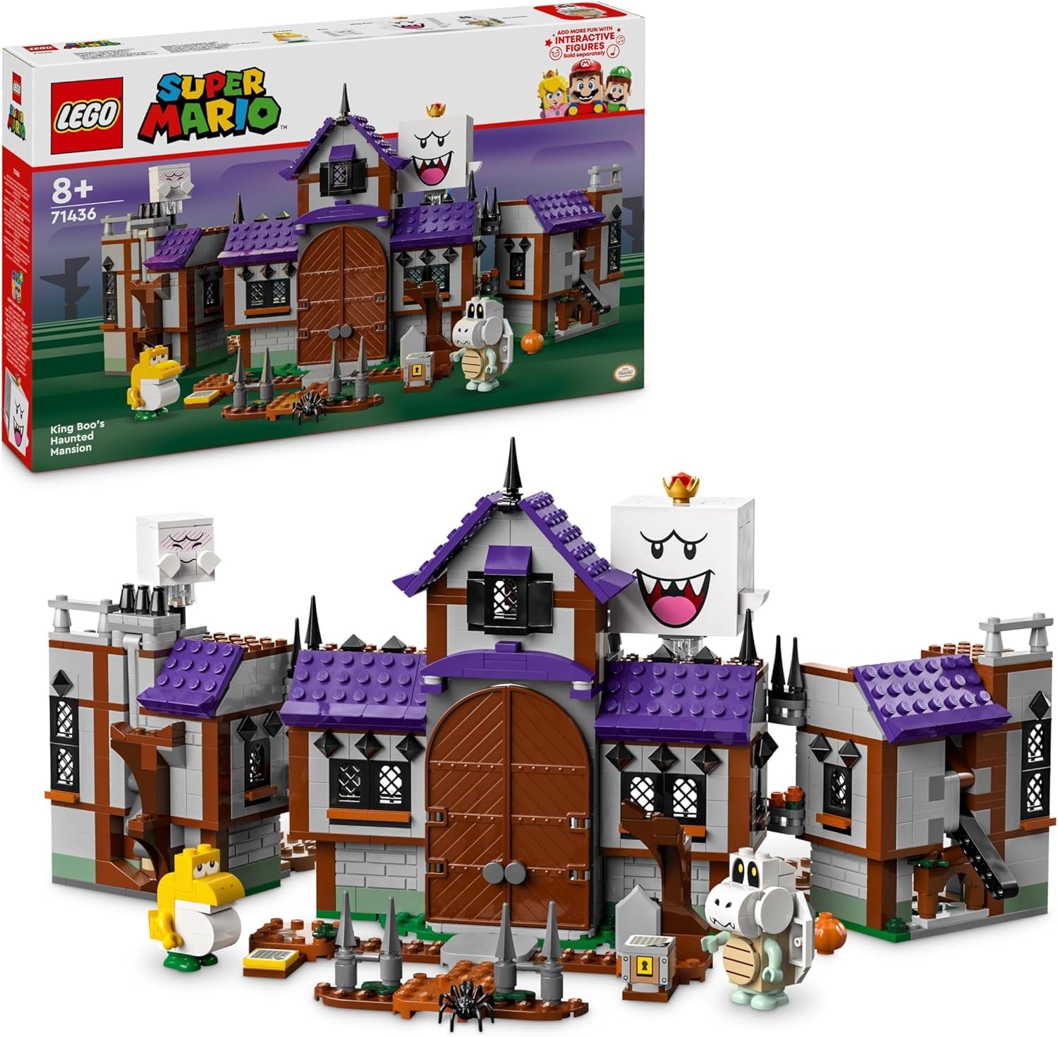LEGO Super Mario King Buu Huu's Haunted House Kids Haunted House Nintendo Collectible Set med Baby Yoshi-present för pojkar, flickor och spelare i åldern 8+ 71436 Byggset Besuche den LEGO-Store Standardtitel