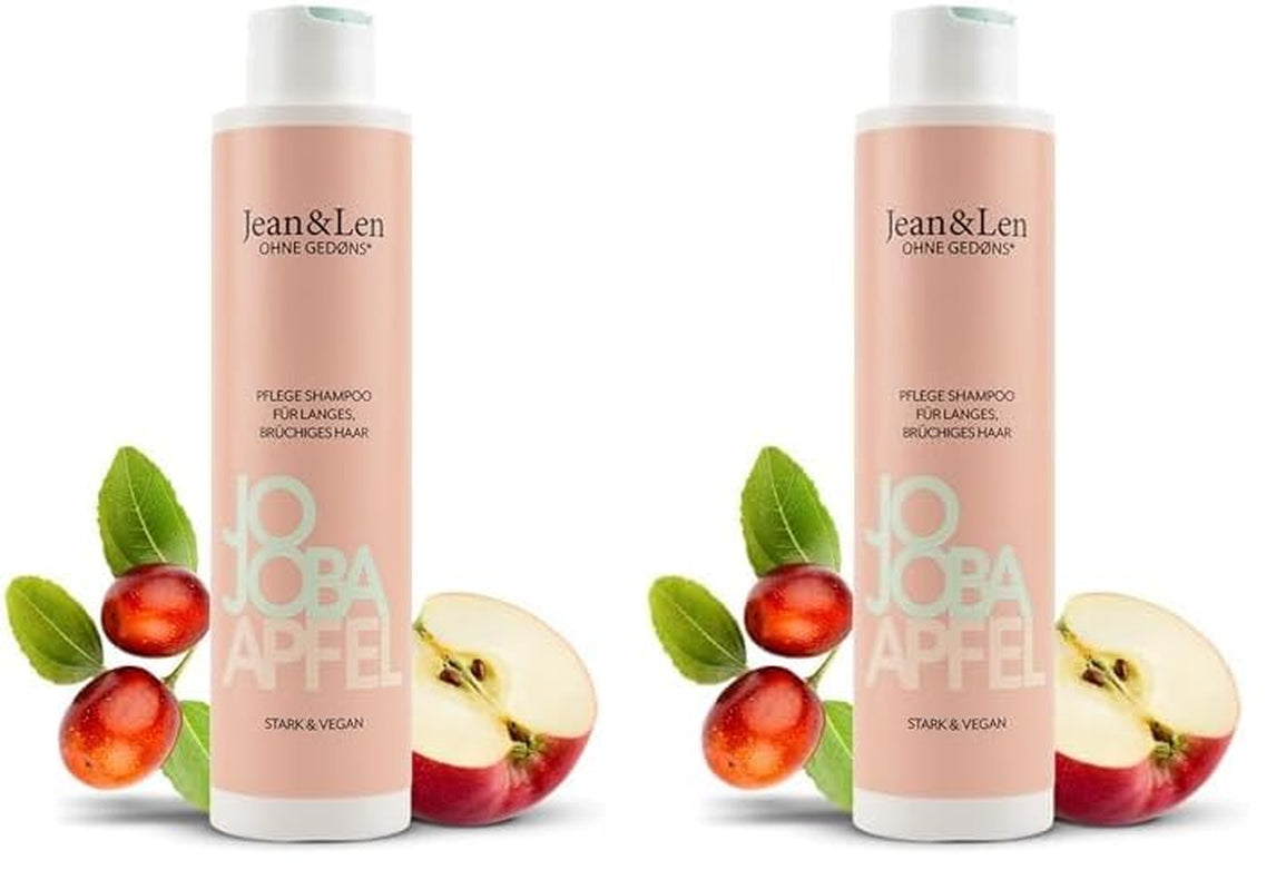 Jean & Len Care Shampoo Jojoba & Apple, ger näring åt långt och skört hår, 300 ml Dusch och bad Jean & Len 2 x 300 ml
