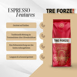 Espresso Caffè - Espressobönor - Rostade traditionellt över olivvedeld, handgjorda på Sicilien - Premium kaffebönor 250 g för helautomatiska kaffemaskiner och portafiltermaskiner