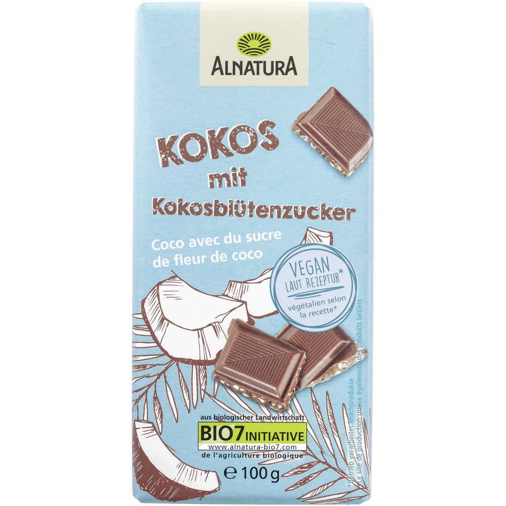 Ekologiskt veganskt alternativ till choklad med socker från kokosblommor, 100g