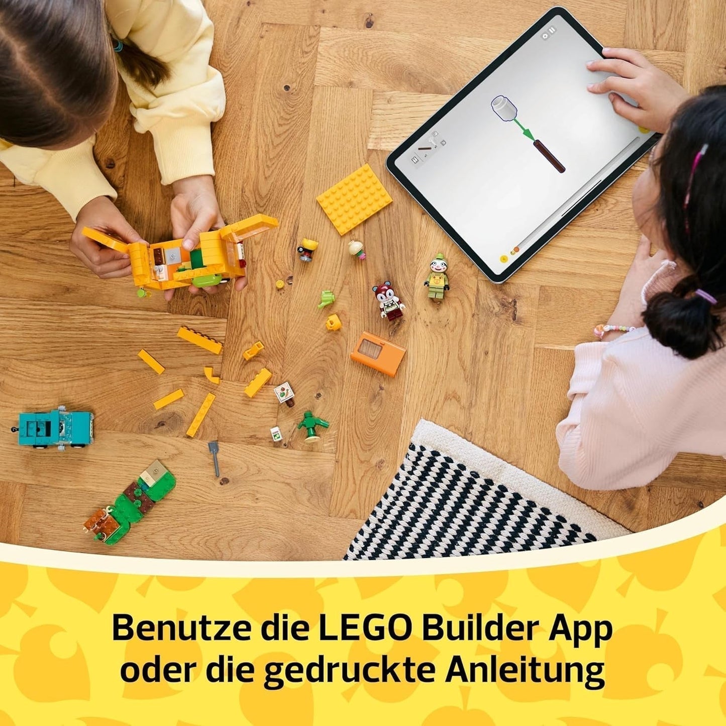 LEGO Animal Crossing Gerds husvagn och trädgård Rollspelsset Billeksak för barn 7 år gamla flickor och pojkar Presentvideospelleksak med djurfigurer 77054 Byggset Besuche den LEGO-Store