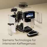 Siemens EQ900 TQ903D03 Automatisk espressomaskin, Appkontroll, Intuitiv Touch Display, Barista Mode, AromaBoost, Brusreducering, Premium Grinder, Automatisk Ångrengöring, 1500 W, Rostfritt stål