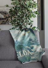 Zelda Sherpa filt - Sky Totk - 100 X 150 Cm - Officiell licensierad produkt, grön, dubbla HÃ”MADICT sängar och filtar