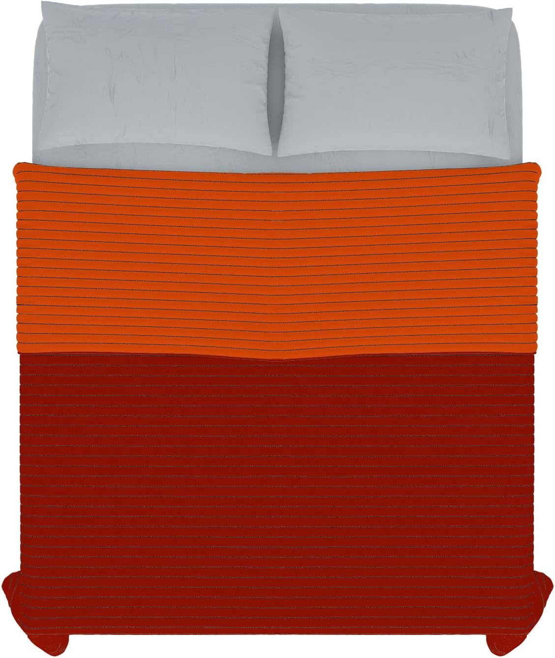 Orange/rost mikrofiber sommartäcke för dubbelsäng 250 X 250 Cm Täcken och täcken Naty Shop