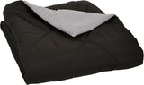 Amazon Basics påslakan i mikrofiber, kan användas på båda sidor, 220 X 240 Cm, grå/svarta Täcken och täcken Naty Shop