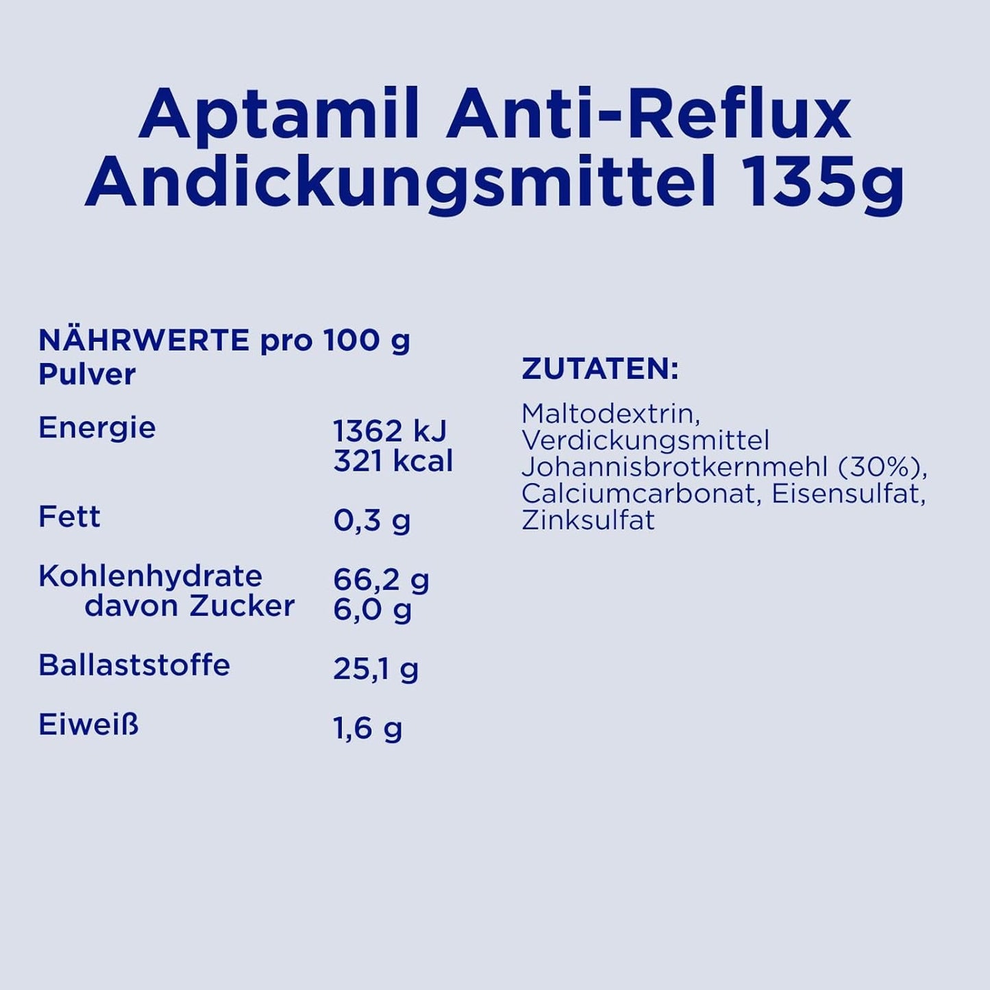 Aptamil Anti-Reflux - Komplett formel från födseln Kosthantering Kräkningar & uppstötningar Babymat Mjölkpulver 6 x 135g