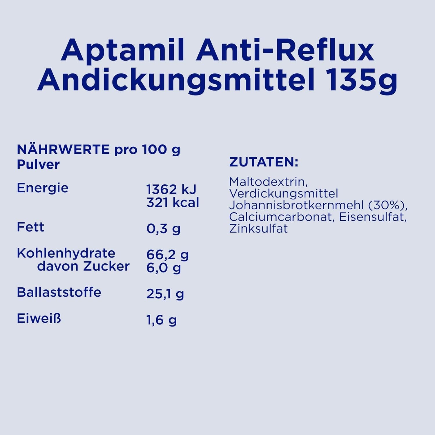 Aptamil Anti-Reflux - Komplett formel från födseln Kosthantering Kräkningar & uppstötningar Babymat Mjölkpulver 6 x 135g