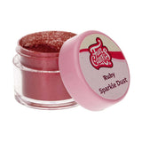 Funcakes Sparkle Dust Ruby: Livsmedelsklassat mousserande pulver för tårtdekorering, Halal-certifierat