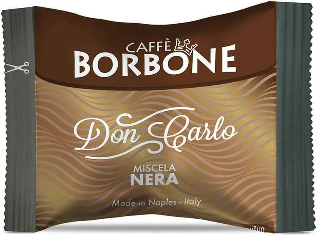 Caffè Borbone Don Carlo, Schwarze Kaffeemischung - 50 Kapseln - Kompatibel med Lavazza®* A Modo Mio®* Haushalts-Espressomaschinen