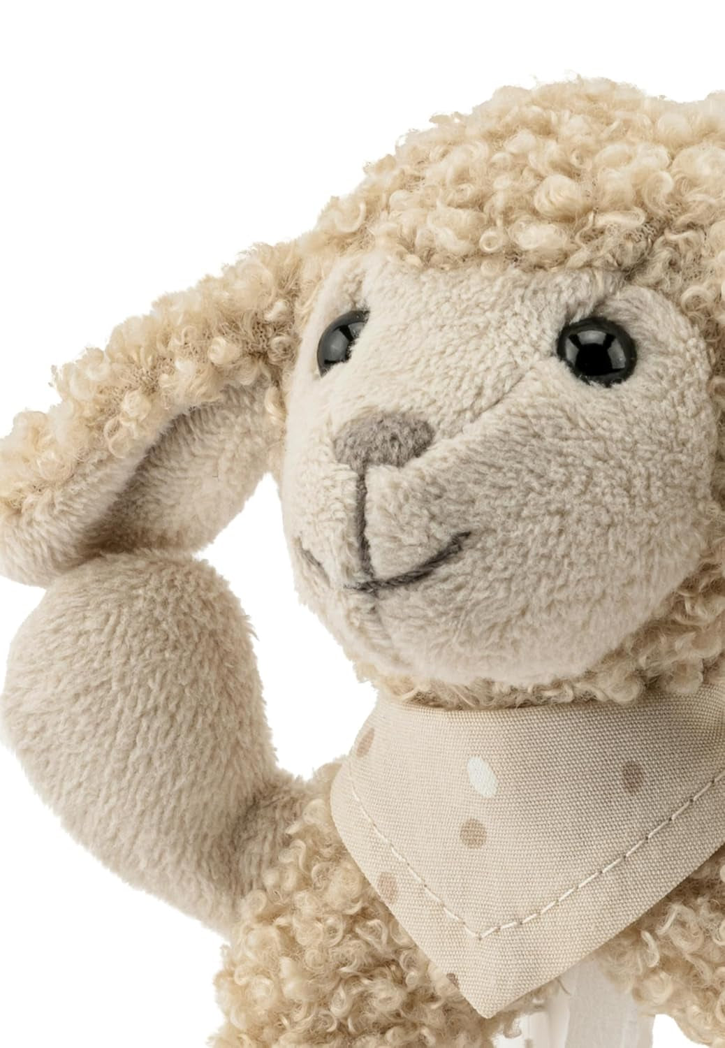 Flocke Sheep Sterntaler Catch Toy - leksak för motorisk aktivitet för att skramla, röra och leka - plyschleksak för bebisar och barn med rattlaren som en lojal vän - babyleksak gjord av mjukt, sandfärgat tyg Babyleksaker Naty Shop