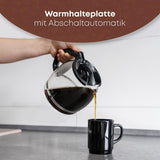 Clatronic® espressomaskin | Automatisk espressomaskin för 12-14 koppar (ca 1,5 liter) | Espressomaskin med filter och anti-droppsystem | 900W | Espressor KA 3473 Svart