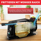 Tefal FR600D Clear Duo fritös, fritering med mindre rök och lukt, kapacitet 1,2 kg, termostat, timer, stort visningsfönster utan imma Hushållsapparater Naty Shop
