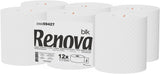Toalettpapper Renova Jumbo BLK, 12 rullar vid 170 M, vitt papper, 2 lager
