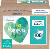 Pampers (gammal version), förpackning med 108 enstaka arkabsorbenter, standard - 1 stycke